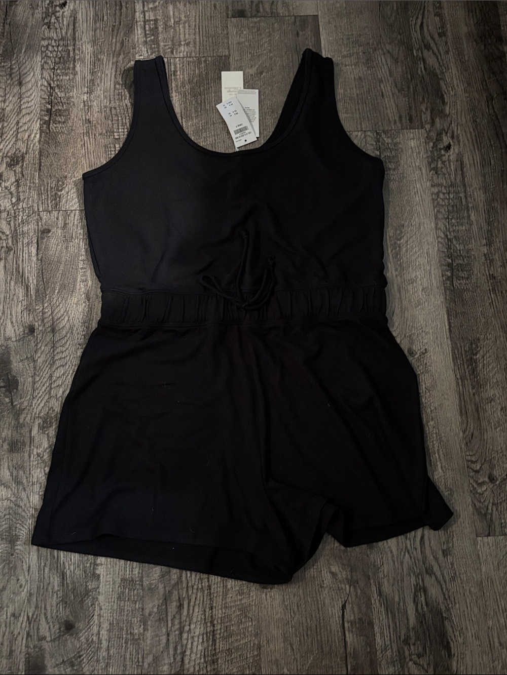 Abercrombie & Fitch Sleeveless Lounge Romper - Black - Size Large Petite